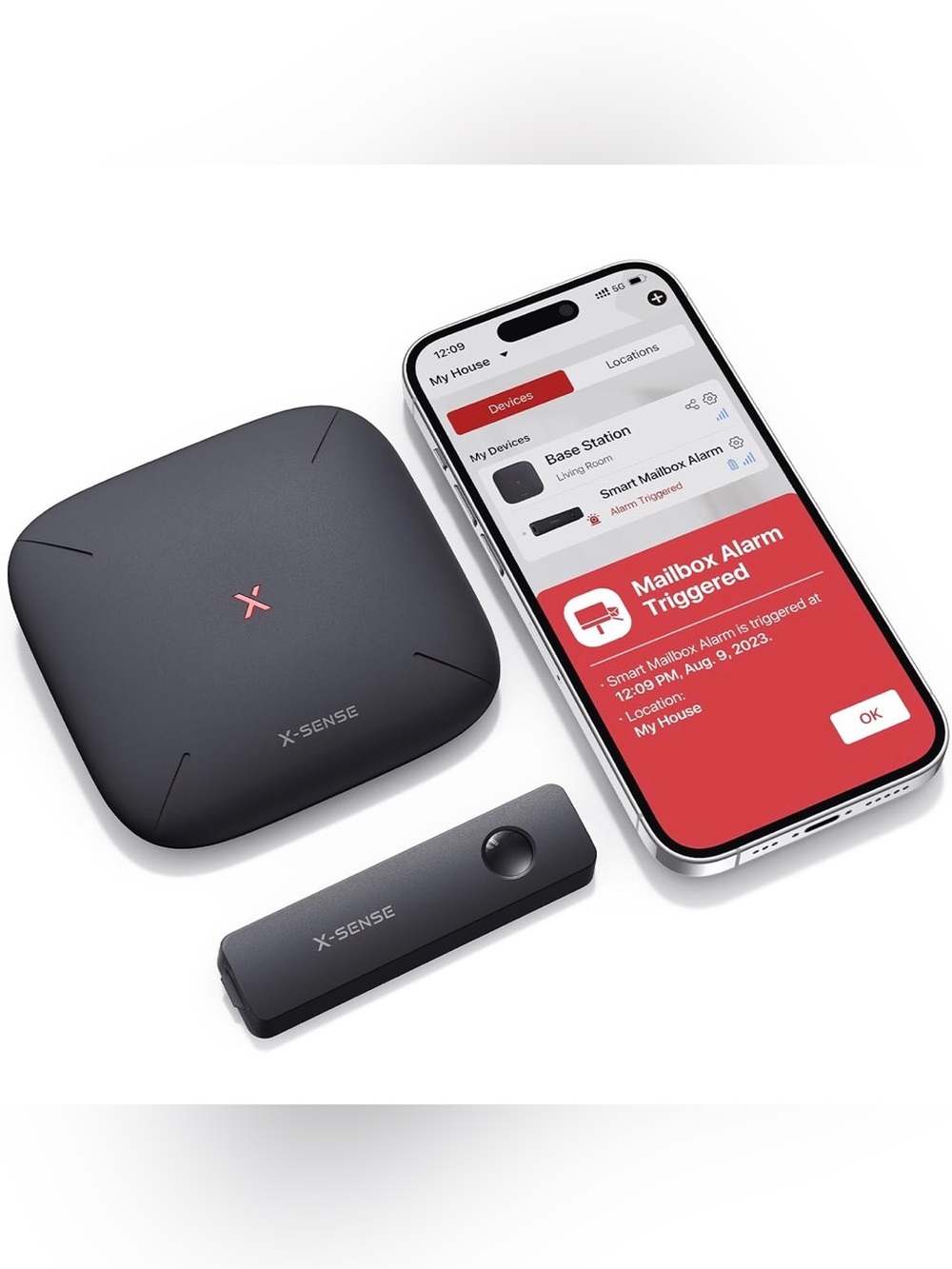 X-Sense Smart Mailbox Alarm, Wireless Long Range Mailbox Alert